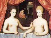 School of Fontainebleau, Gabrielle d'Estrees and One of he Sisters in the Bath